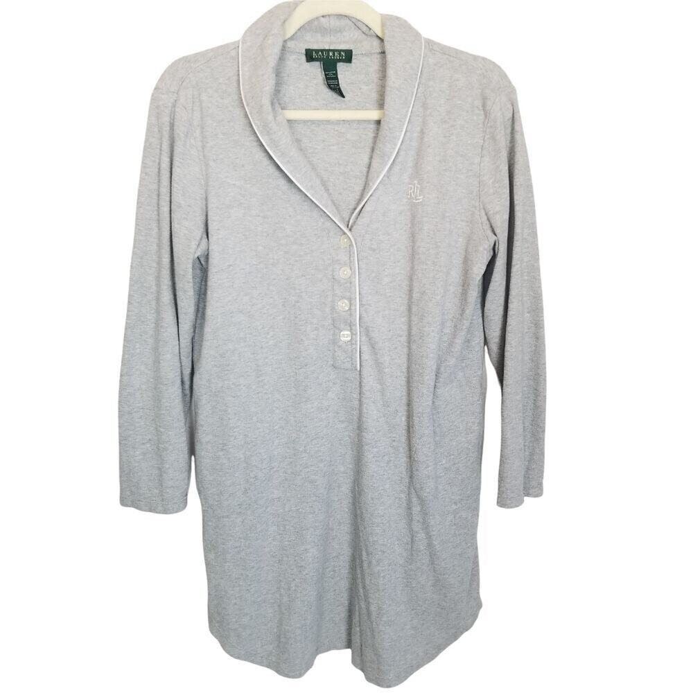 Lauren Ralph Lauren Womens Pajamas Night Shirt Sleepwear Size S Minimalist Sleep